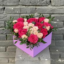 Цветочная композиция из Розы в коробке в Дровосеки