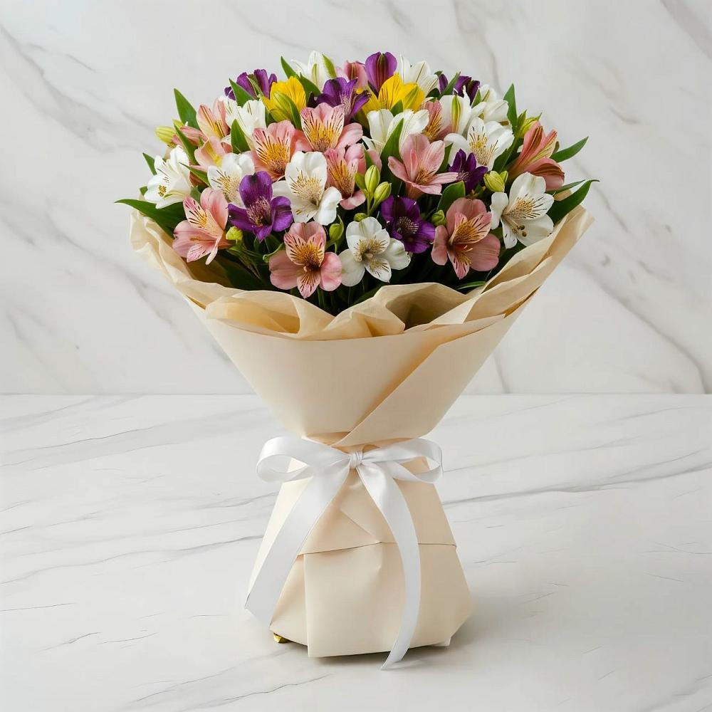 Букет цветов из: Альстромерии в Дровосеки