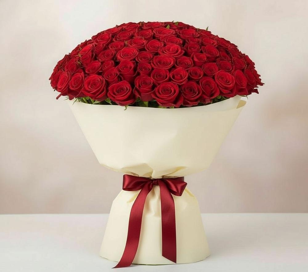 Букет 101 Красная роза Милано в Дровосеки
