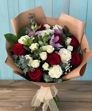 Букет цветов из:  Розы и Альстромерии в Дровосеки