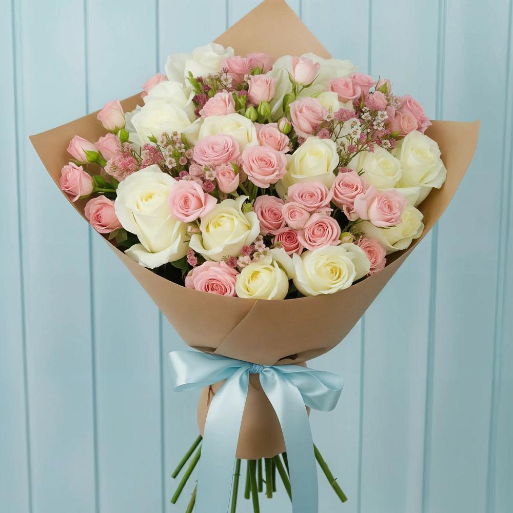 Букет цветов из: Розы в Дровосеки