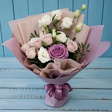 Букет цветов из:  Розы и Лизиантусы в Дровосеки