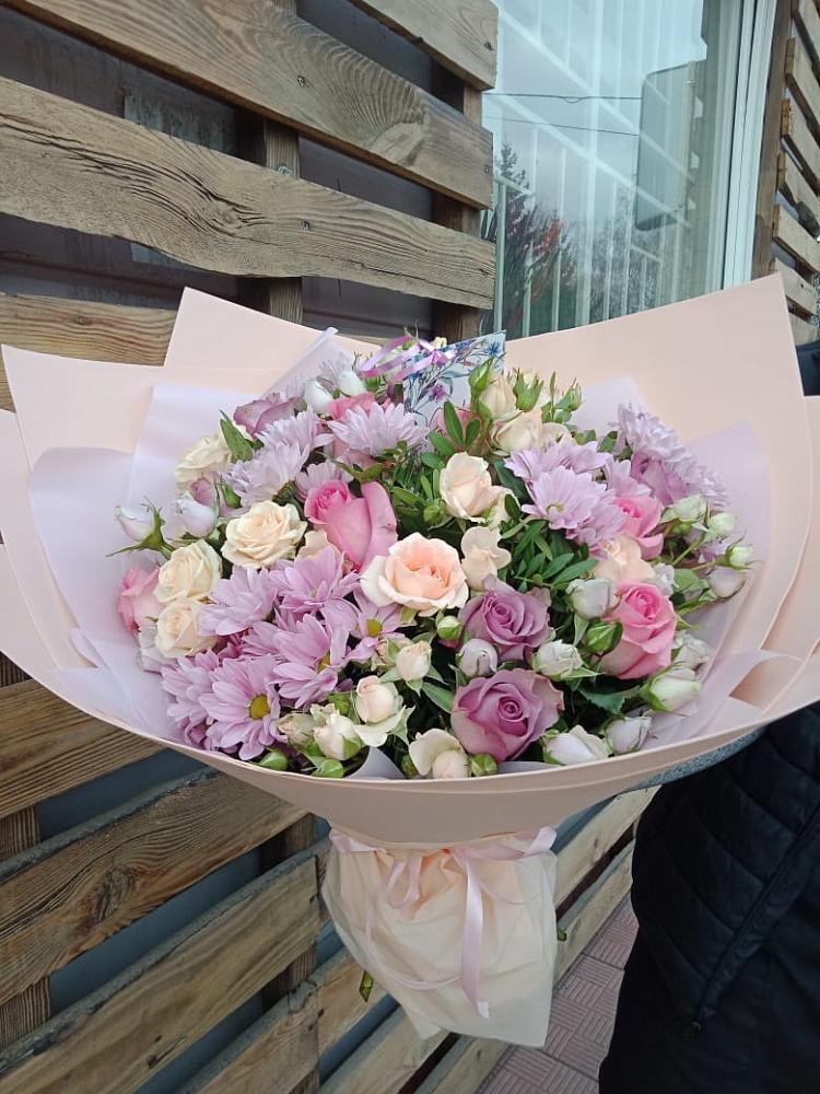 Букет цветов из: Розы и Хризантемы в Дровосеки