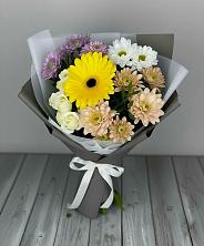 Букет цветов из:  Розы, Герберы и Хризантемы в Дровосеки