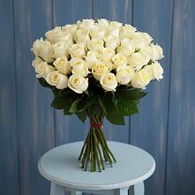 Букет 51 Белая роза Эдлесс Лав в Дровосеки