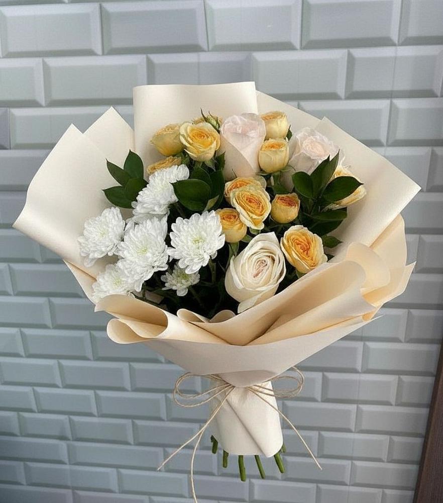 Букет цветов из: Розы и Хризантемы в Дровосеки