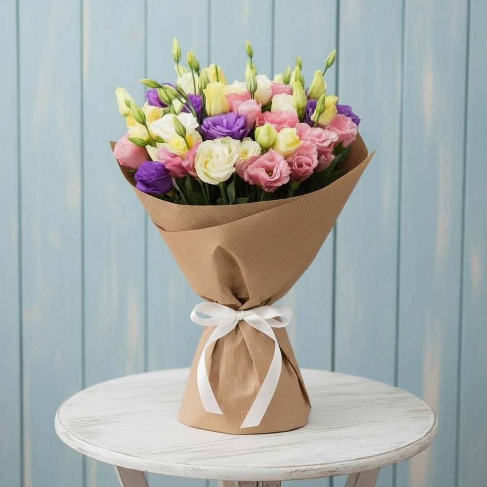 Букет цветов из: Лизиантусы в Дровосеки