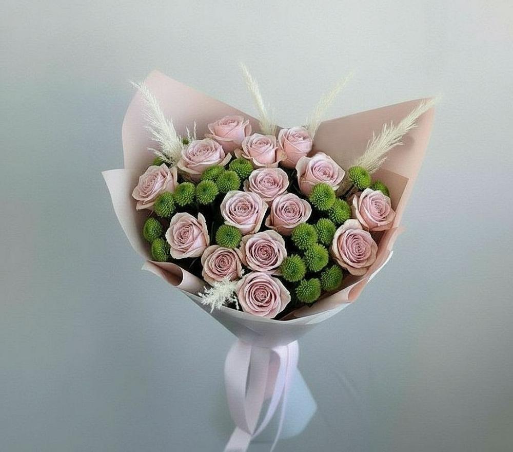 Букет цветов из: Розы и Хризантемы в Дровосеки