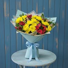 Букет цветов из:  Альстромерии и Хризантемы #REPLACE_PRED# Дровосеки