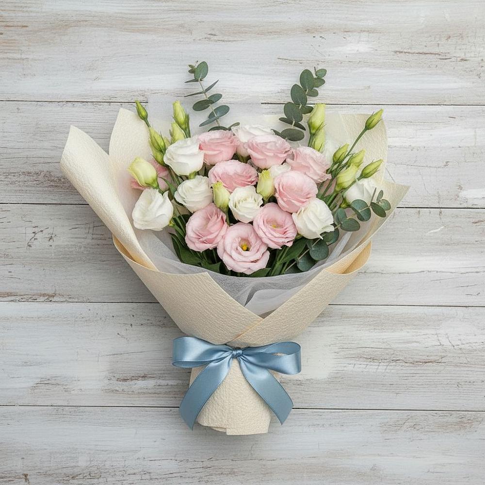 Букет цветов из: Лизиантусы в Дровосеки